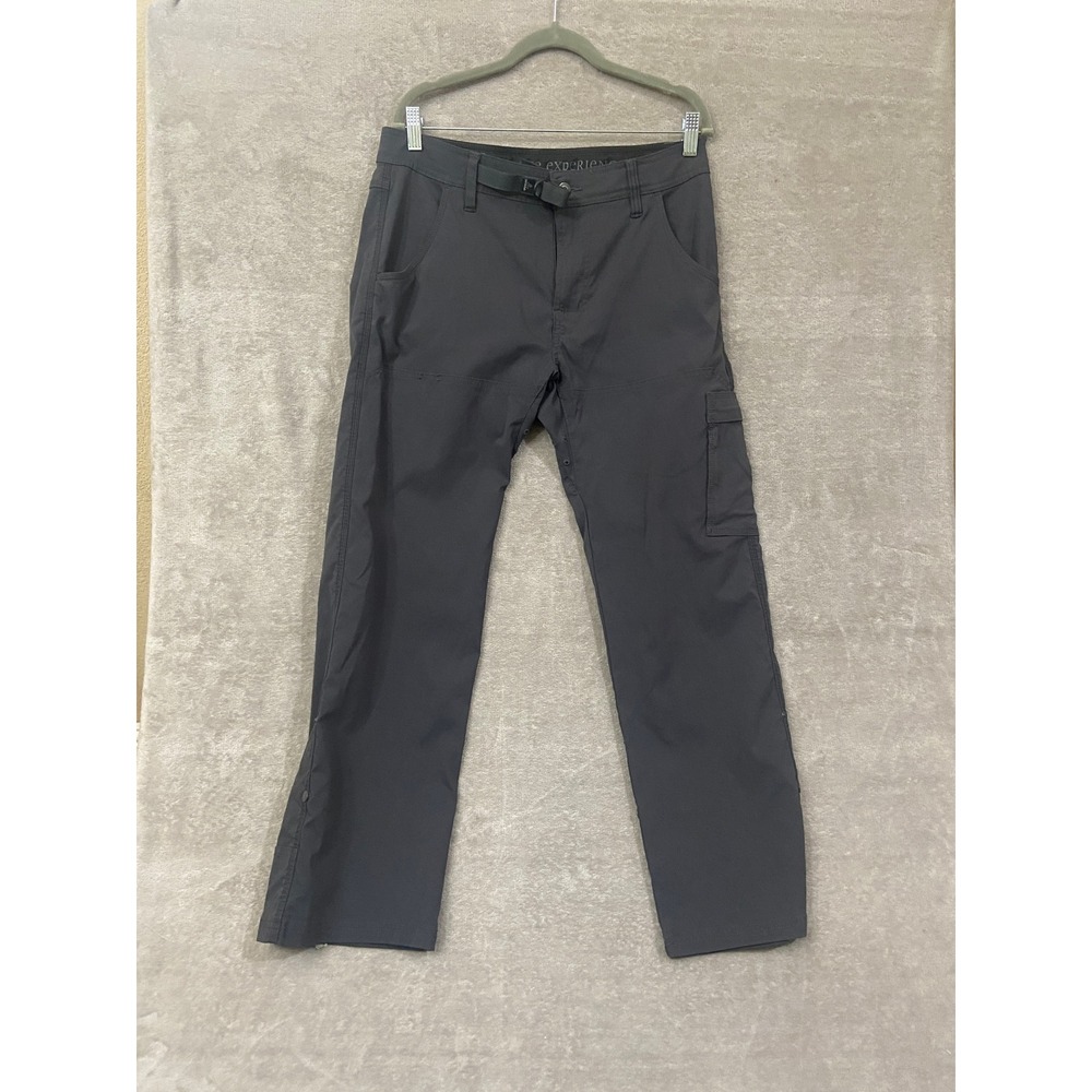 Prana Zion Cargo Pants Mens 32 Charcoal Grey Hiking Outdoor Climbing Stretch